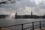 Die Binnenalster im Gegenlicht, Hamburg